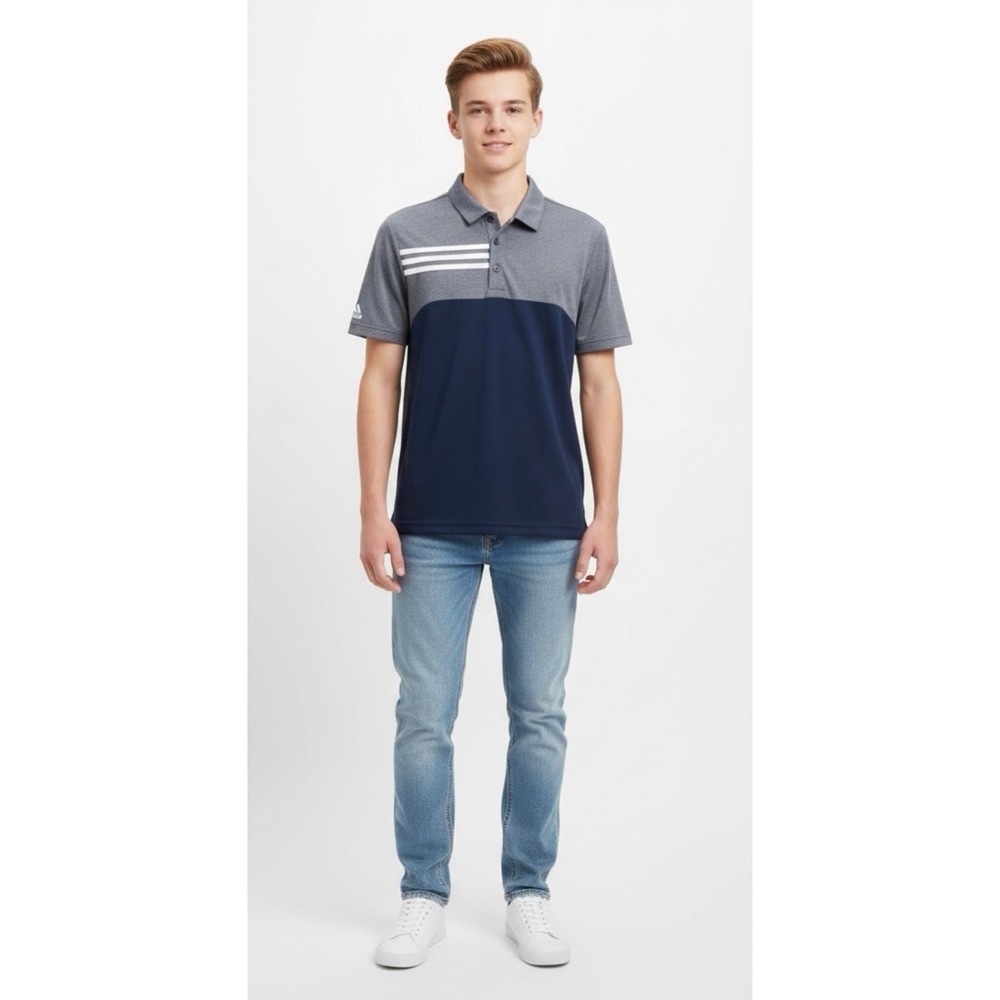 Adidas Golf Polo Sporty Activewear Casual Fairway Preppy Comfort Shirt- M